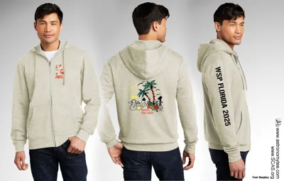 2025 WSP Oatmeal Heathe Zip Up Sweat Shirtr