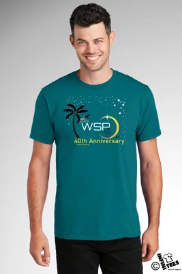 2024 WSP Mens Short Sleeve Teal T Shirt